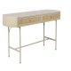 WHITE LABEL LIVING Amaya konsolbord, m. 2 skuffer - beige MDF/metal (120x40)