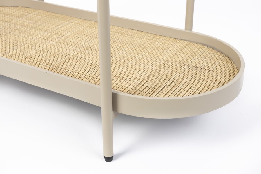 WHITE LABEL LIVING Amaya konsolbord, m. 1 hylde - beige MDF/metal (85x39)