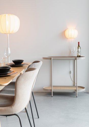 WHITE LABEL LIVING Amaya konsolbord, m. 1 hylde - beige MDF/metal (85x39)