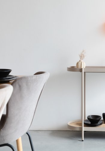 WHITE LABEL LIVING Amaya konsolbord, m. 1 hylde - beige MDF/metal (85x39)