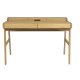 ZUIVER Kaat skrivebord, m. 2 skuffer - natur egefinér og asketr (120x70)