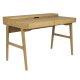 ZUIVER Kaat skrivebord, m. 2 skuffer - natur egefinér og asketr (120x70)
