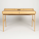 ZUIVER Kaat skrivebord, m. 2 skuffer - natur egefinér og asketr (120x70)