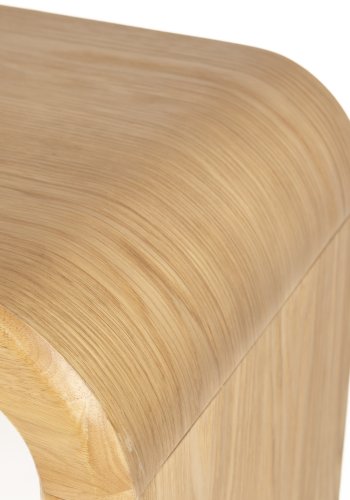 ZUIVER Brave konsolbord, rektangulr - natur egetrsfinér og gummitr (128x38)