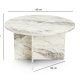 NORDVÄRK Harmoni sofabord, rund - Fressia marmor melamin (80)