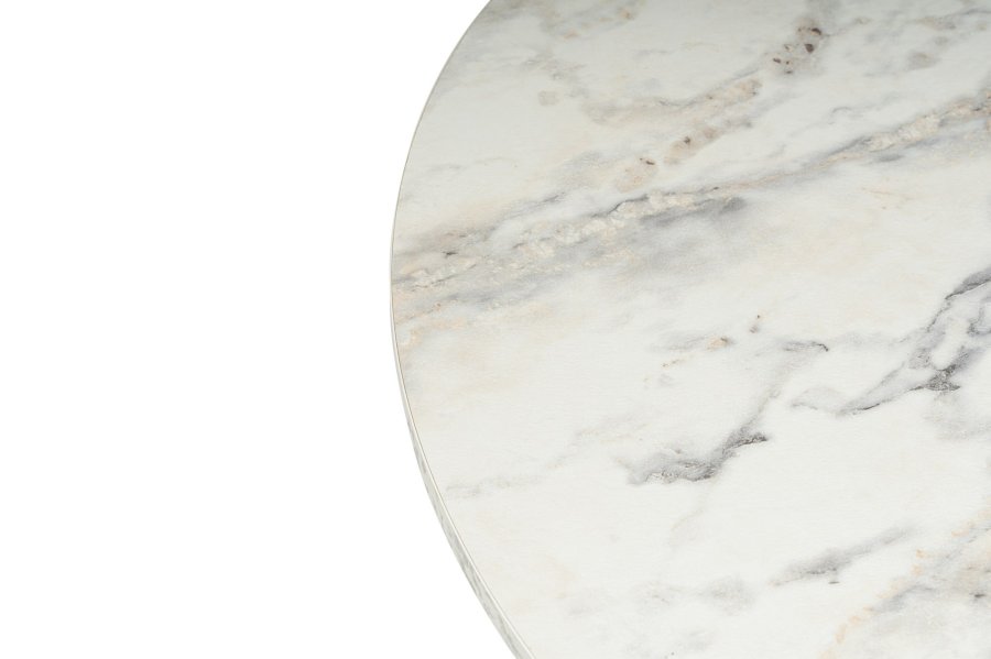 NORDVÄRK Nova sofabord, rund - Fressia marmor melamin (80)
