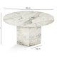 NORDVÄRK Nova sofabord, rund - Fressia marmor melamin (80)