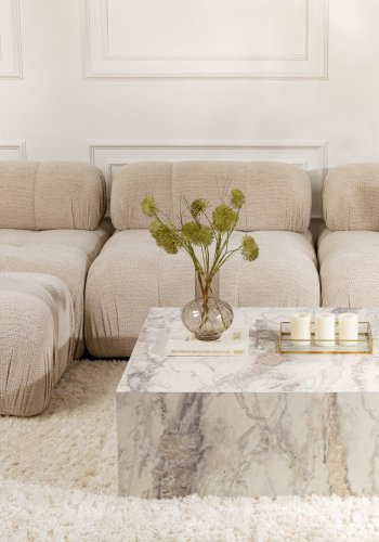 NORDVÄRK Prizma sofabord, kvadratisk - Fressia marmor melamin (90x90)