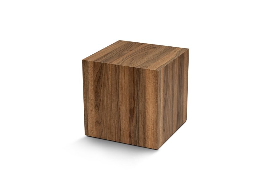 NORDVÄRK Walnut sidebord, kvadratisk - valnd melamin (45x45)