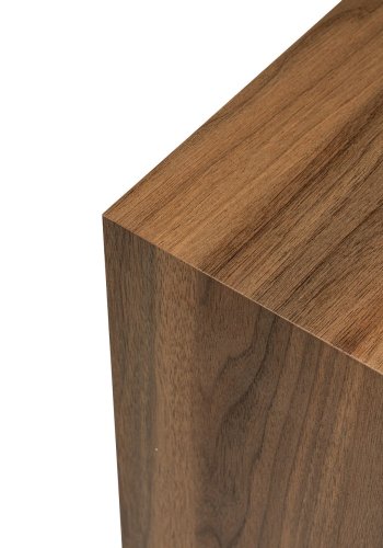 NORDVÄRK Walnut sidebord, kvadratisk - valnd melamin (45x45)
