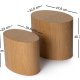 NORDVÄRK Elipse sidebord, oval - natur egefinér (st med 2)