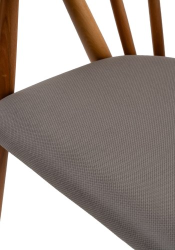 NORDVÄRK Doris spisebordsstol, m. armln - gr og egefarvet tr