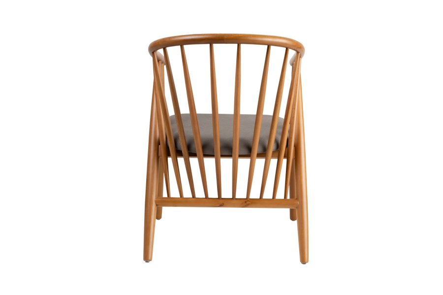 NORDVÄRK Doris spisebordsstol, m. armln - gr og egefarvet tr