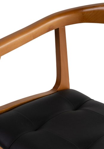 NORDVÄRK Mira spisebordsstol, m. armln - sort og egefarvet tr