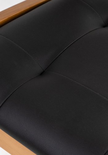 NORDVÄRK Mira spisebordsstol, m. armln - sort og egefarvet tr