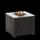 COSI FIRES Cosicube 70 ildbord, kvadratisk - rustfrit stl og sort tr (70x70)