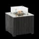 COSI FIRES Cosicube 70 ildbord, kvadratisk - rustfrit stl og sort tr (70x70)