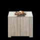 COSI FIRES Cosicube 70 ildbord, kvadratisk - rustfrit stl og gr tr (70x70)