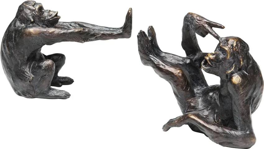 KARE DESIGN Monkey bogsttte - sort polyresin (st med 2)