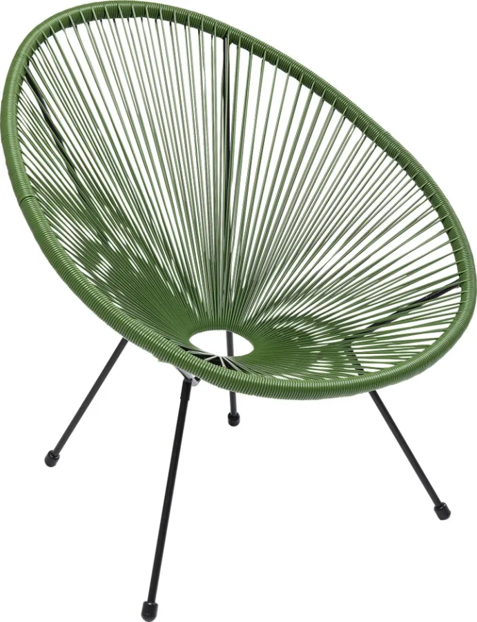 KARE DESIGN Acapulco Green lnestol/havestol - grn polyethylen og stl