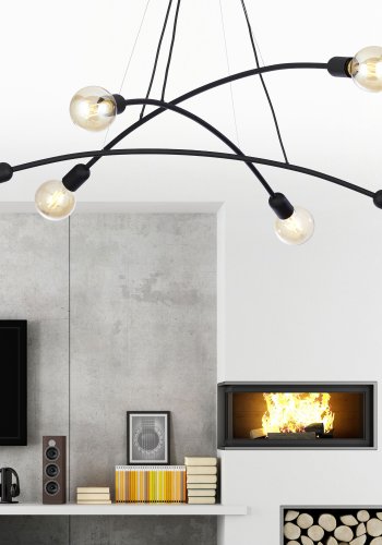 TK Helix loftlampe - sort metal