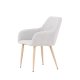 VENTURE DESIGN Comfort spisebordsstol, m. armln - lysegr polyester og trfarvet stl
