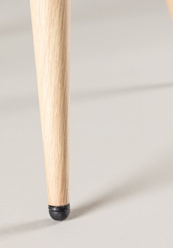 VENTURE DESIGN Comfort spisebordsstol, m. armln - lysegr polyester og trfarvet stl