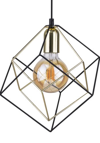 TK Alambre loftslampe - guld og sort stl