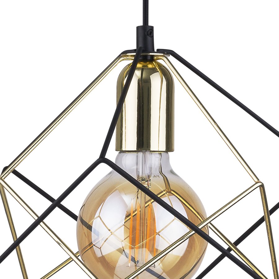 TK Alambre loftslampe - guld og sort stl