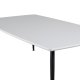 VENTURE DESIGN Plaza sofabord, rektangulr - hvid MDF og sort stl (120x70)
