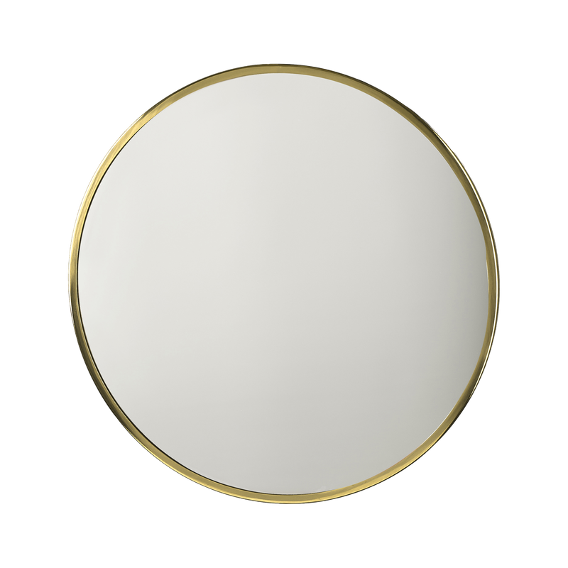 VILLA COLLECTION Vardo vgspejl, rund - spejlglas og messing jern(80)