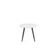 VENTURE DESIGN Plaza brnespisebord, rund - hvid MDF og sort stl (60)