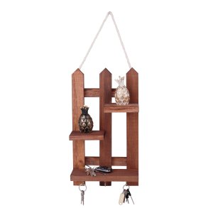 NORDVÄRK 213-Ka entréhylde m. kroge til ngler - valnddefarvet tr