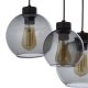 TK Cubus loftlampe, m. 6 skrme - grafit glas og sort metal