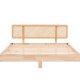 NORDVÄRK Izabelya v2 sengeramme, m. sengegavl og lamelbund - natur grantr og tr (140x200)