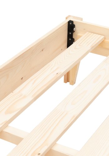 NORDVÄRK Galaksi v2 sengeramme, m. lamelbund - natur grantr og fyrretr (140x200)