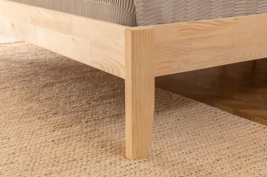 NORDVÄRK Galaksi 180 sengeramme, m. lamelbund - natur grantr og fyrretr (180x200)