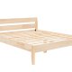 NORDVÄRK Venus 100 sengeramme, m. sengegavl og lamelbund - natur grantr og fyrretr (100x200)