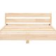 NORDVÄRK Venus 100 sengeramme, m. sengegavl og lamelbund - natur grantr og fyrretr (100x200)