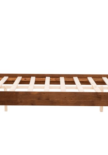 NORDVÄRK Galaksi 200 sengeramme, m. lamelbund - valnddefarvet grantr og fyrretr (90x200)