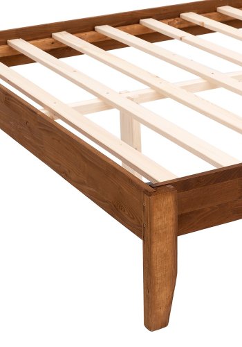 NORDVÄRK Galaksi 180 sengeramme, m. lamelbund - valndfarvet grantr/fyrretr (180x200)