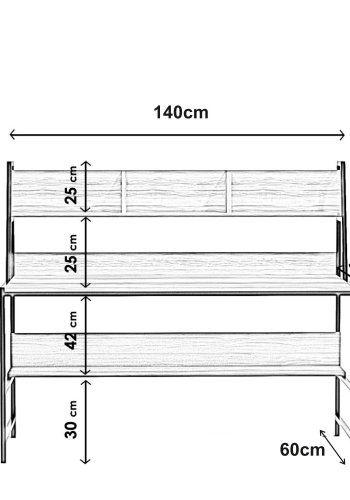 NORDVÄRK Demir arbejdsbord, eg
