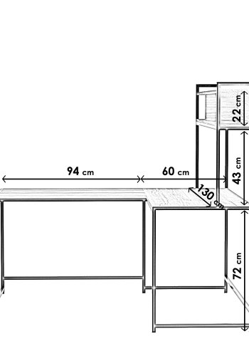NORDVÄRK L203 arbejdsbord, valnd