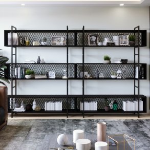 NORDVÄRK  Multifunktionshylde, sort