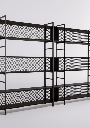 NORDVÄRK  Multifunktionshylde, sort