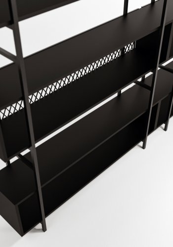 NORDVÄRK  Multifunktionshylde, sort