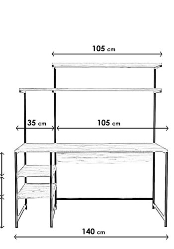 NORDVÄRK Brugge Study Desk, EgSort