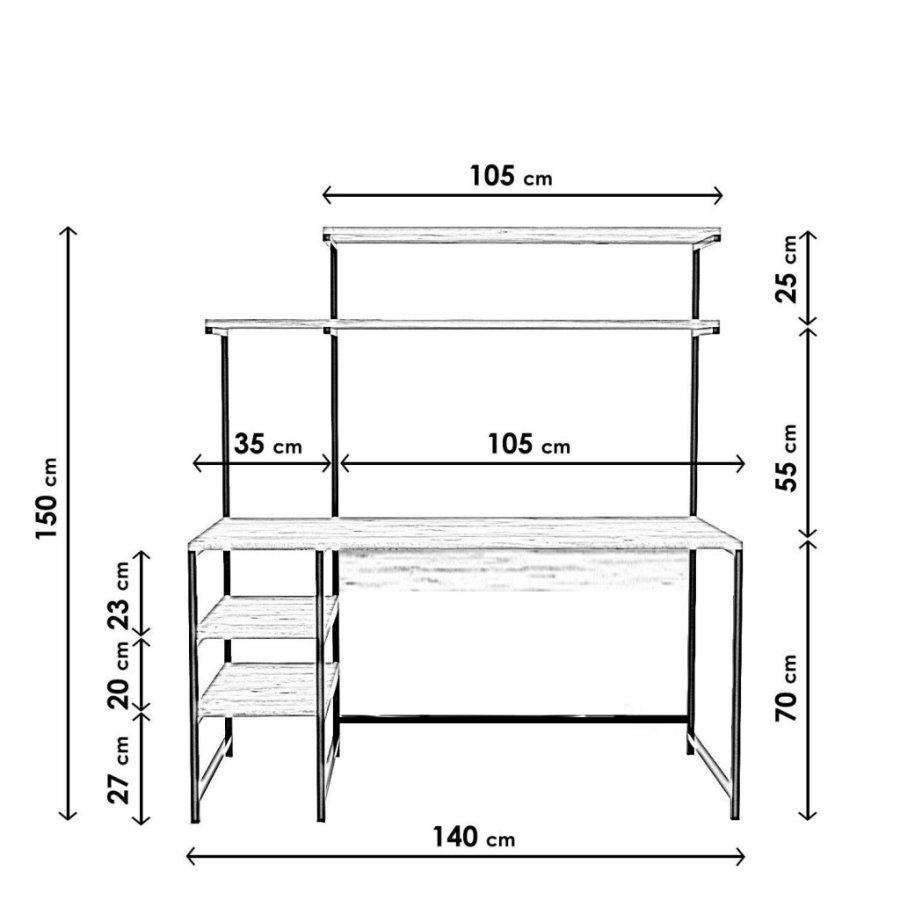 NORDVÄRK Brugge Study Desk, EgSort
