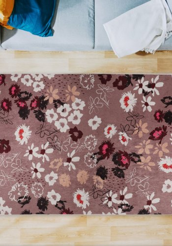 TEPPI Wall gulvtppe, m. mnster, rektangulr - multifarvet polyester (120x180)