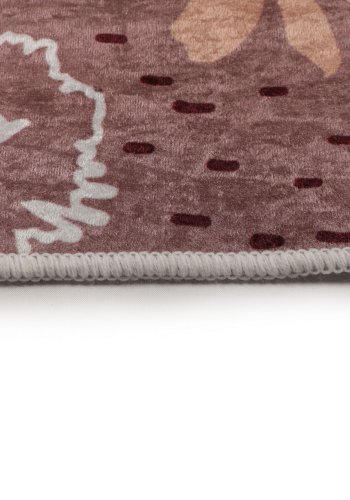 TEPPI Wall gulvtppe, m. mnster, rektangulr - multifarvet polyester (120x180)